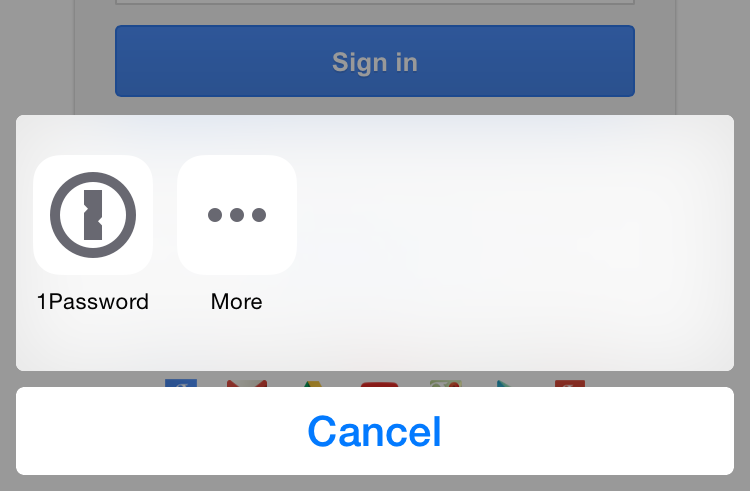 sign in to 1password